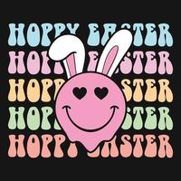 glücklich Ostern Hase Vektor T-Shirt Design