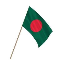 bangladesh flagga isolerat på vit vektor