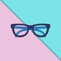 Brille mit rosa und blauem Hintergrund vektor
