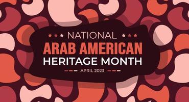 nationell arab amerikan arv månad bakgrund. arab amerikan arv månad social media baner eller hälsning kort. arab amerikan arv månad berömd i april USA förbi människor av arab ursprung. vektor