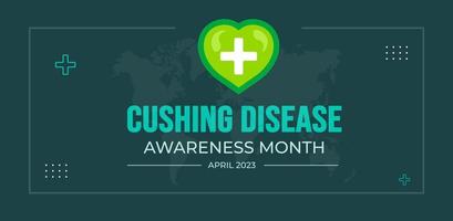 cushing sjukdom medvetenhet månad bakgrund eller baner design mall berömd i april. vektor