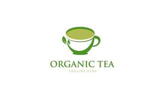 kreativ organisch Grün Tee Logo Design vektor
