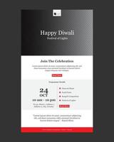 Diwali Feier Newsletter Vorlage vektor