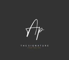 ap Initiale Brief Handschrift und Unterschrift Logo. ein Konzept Handschrift Initiale Logo mit Vorlage Element. vektor