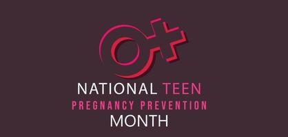 nationell tonåring graviditet förebyggande månad. mall bakgrund, baner, kort, affisch. vektor illustration