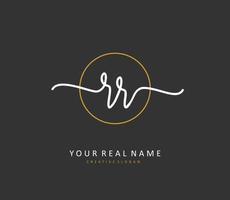 rr Initiale Brief Handschrift und Unterschrift Logo. ein Konzept Handschrift Initiale Logo mit Vorlage Element. vektor