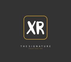 xr Initiale Brief Handschrift und Unterschrift Logo. ein Konzept Handschrift Initiale Logo mit Vorlage Element. vektor