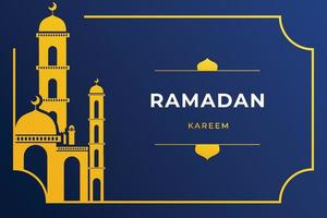 Ramadan kareem Vorlage Design benutzt zum Gruß Karte. Vektor Illustration