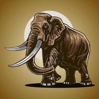 elefant mammut vektor illustration