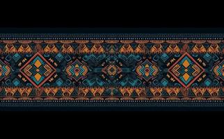 ethnisch abstrakt Ikat Muster. nahtlos Muster im Stammes-, Volk Stickerei, Mexikaner Stil. aztekisch geometrisch Kunst Ornament Druckdesign zum Teppich, Hintergrund, Kleidung, Verpackung, Stoff, Abdeckung, Textil- vektor