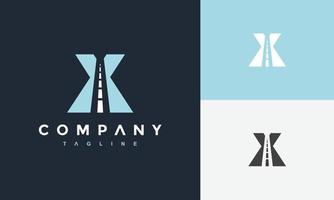 brev x motorväg logotyp vektor