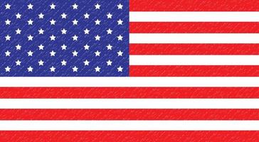 Flagge USA. Amerika und Freiheit, Zustand und Nation, Vektor Illustration