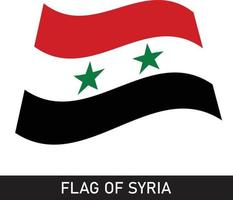 Syrien Flagge Vektor wellig Flagge