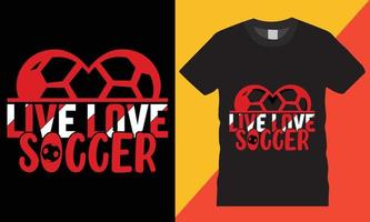 typografi fotboll kreativ t-shirt design vektor