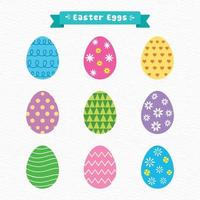 samling av färgrik påsk ägg vektor illustration, annorlunda typ av ClipArt design på den