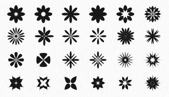 Blume Symbol Satz, Silhouette von anders Art Blume Symbol und Clip Art vektor