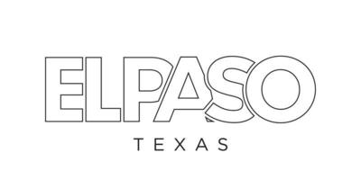 el paso, Texas, USA Typografie Slogan Design. Amerika Logo mit Grafik Stadt Beschriftung zum drucken und Netz. vektor