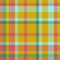 prüfen nahtlos Textil. Hintergrund Textur Vektor. Plaid Muster Stoff Schottenstoff. vektor