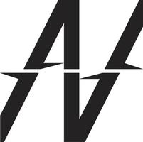 Initiale Brief aa Monogramm Logo vektor