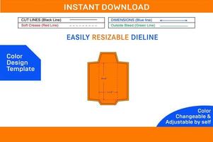 pengar kuvert 6x3 tum Död linje mall Färg design mall vektor
