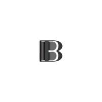 stilvoll Brief b Weiß Unterschrift Logo Design Vorlage mit quadratisch Hintergrund vektor