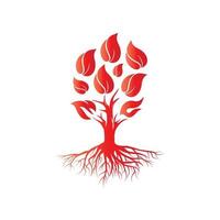 bränna träd logotyp vektor