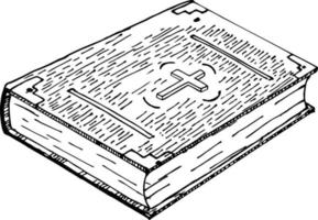 heilig Bibel Buch auf Weiß Hintergrund. Bibel Symbol vektor