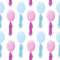 Vektor nahtloses Muster mit mehrfarbigen Luftballons