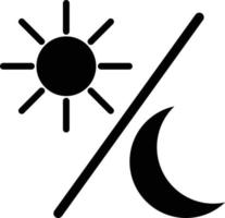 Sol och måne ikon vektor illustration isolerat på vit bakgrund