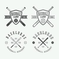 Vintage-Baseball-Logos, Embleme, Abzeichen und Designelemente. Vektor-Illustration vektor
