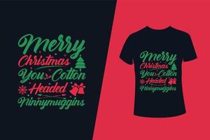 glad jul t-shirt design mall för jul firande. Bra för hälsning kort, t-shirts, muggar, och gåvor. för män, kvinnor, och bebis Kläder fri vektor