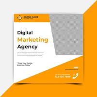 Designvorlage für Social-Media-Post-Banner der Agentur für digitales Marketing vektor