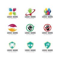 Handpflege Logo Vorlage Vektor Icon Business