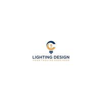 glödlampa på brev logotyp design c vektor