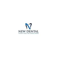 Brief n Dental Logo Design Silhouette Vektor Illustration