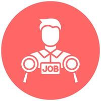 Vektor Design Job Sucher männlich Vektor Symbol Stil