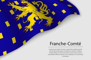 wavig flagga Frankrike comte vektor