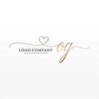 första og feminin logotyp samlingar mall. handstil logotyp av första signatur, bröllop, mode, smycken, boutique, blommig och botanisk med kreativ mall för några företag eller företag. vektor