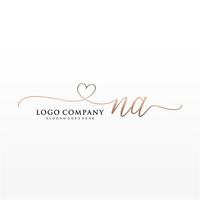 Initiale n / a feminin Logo Sammlungen Vorlage. Handschrift Logo von Initiale Unterschrift, Hochzeit, Mode, Schmuck, Boutique, Blumen- und botanisch mit kreativ Vorlage zum irgendein Unternehmen oder Geschäft. vektor