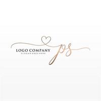 Initiale ps feminin Logo Sammlungen Vorlage. Handschrift Logo von Initiale Unterschrift, Hochzeit, Mode, Schmuck, Boutique, Blumen- und botanisch mit kreativ Vorlage zum irgendein Unternehmen oder Geschäft. vektor