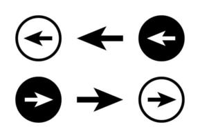 pil höger och vänster design som fri vektor