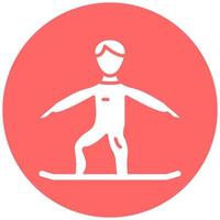 Snowboarder Vektor Symbol Stil