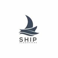 Logo Schiff Sillhouette Monogramm vektor