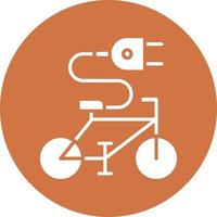 elektrisch Fahrrad Vektor Symbol Stil