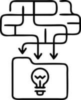 Idee Lösung Symbol Symbol Vektor Bild. Illustration von das kreativ Innovation Konzept Design. eps 10