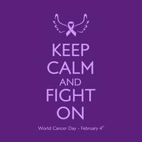 Illustration von 4 Februar Welt Krebs Tag Vektor Vorlage