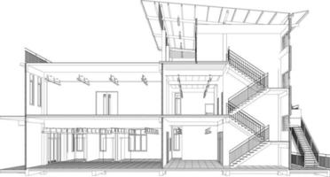 3D-Darstellung des Bauvorhabens vektor