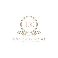 lk Brief Initiale mit königlich Luxus Logo Vorlage vektor