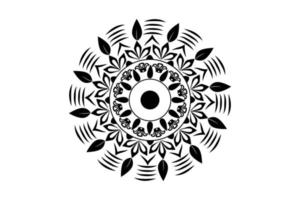 enkel mandala färg sida. prydnad runda mandala. geometrisk cirkel element. kalejdoskop, medaljong, yoga, Indien, arabiska. färg sida för barn och vuxna. lyx mandala bakgrund vektor