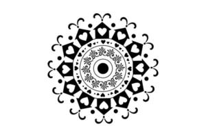 enkel mandala färg sida. prydnad runda mandala. geometrisk cirkel element. kalejdoskop, medaljong, yoga, Indien, arabiska. färg sida för barn och vuxna. lyx mandala bakgrund vektor